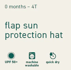 Navy Stripe UPF50+ Flap Sun Protection Hat