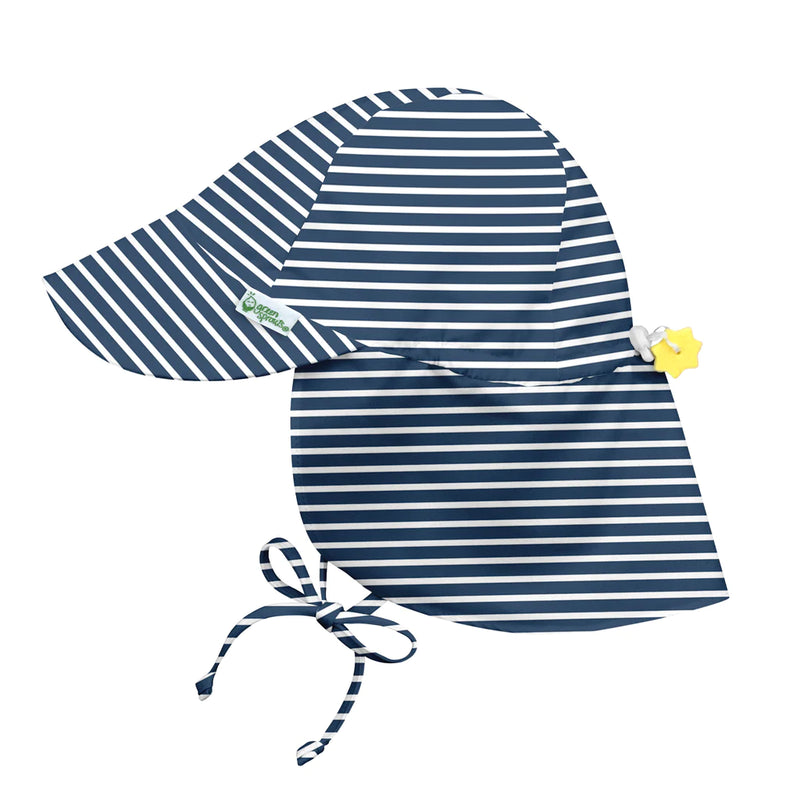 Navy Stripe UPF50+ Flap Sun Protection Hat