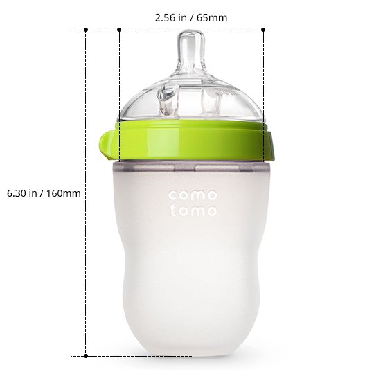 Comotomo Baby Bottle Double Pack, 8 oz.