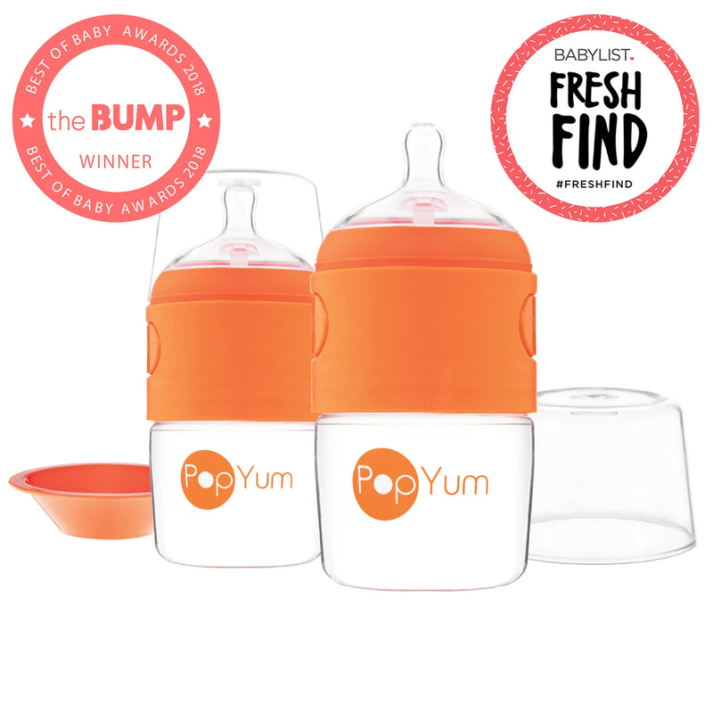 PopYum Anti-Colic Formula Making Baby Bottle, 2-pack, 5 oz.