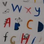 Jaxman Collection Alphabet Muslin Burp Cloth