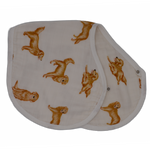 Jaxman Collection Golden Retriever Dog Muslin Burp Cloth