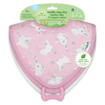 Muslin Stay-dry Teether Bibs made from Organic Cotton (3 pack) - Pink Bunny